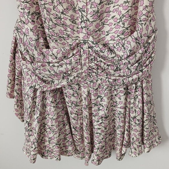 Vintage Nicole Miller 100% Silk Size 8 Limited Edition Pink Flowers 2/4 Sleeves - Picture 4 of 10